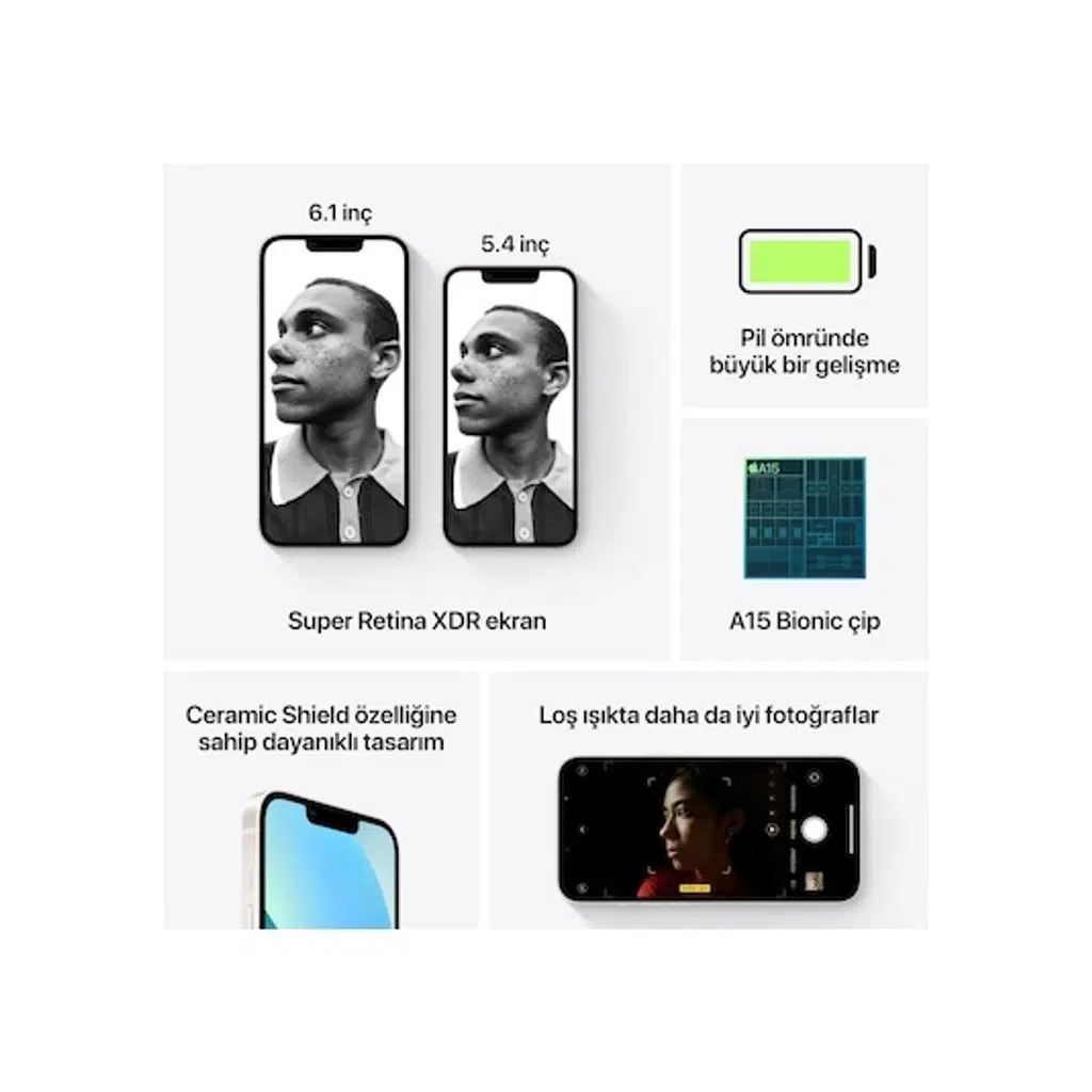 Apple iPhone 13 128 GB (Apple Türkiye Garantili - Yıldız Işığı) Apple iPhone 13 128 GB (Apple Türkiye Garantili - Yıldız Işığı)