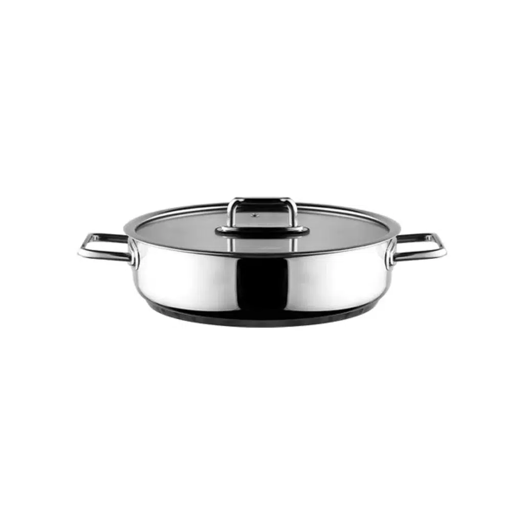 Aryıldız Colombus Metal Kulp Cam Kapak Basık Tencere - 24 cm