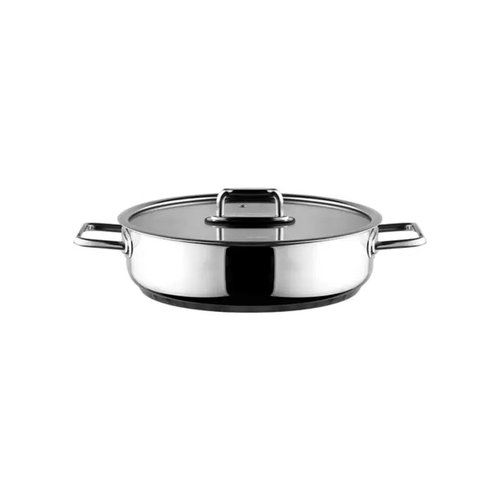 Aryıldız Colombus Metal Kulp Cam Kapak Basık Tencere - 28 Cm