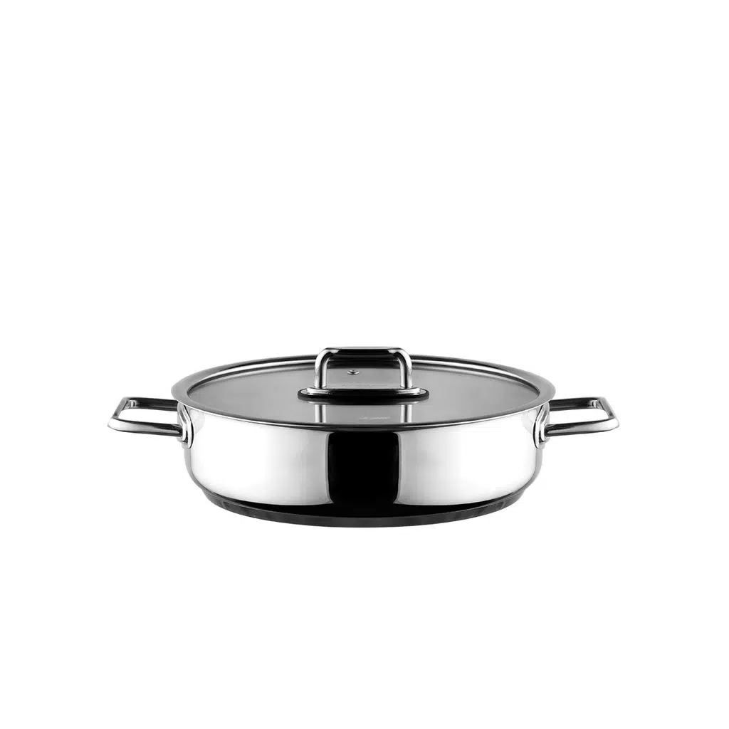 Aryıldız Colombus Metal Kulp Cam Kapak Basık Tencere - 30 Cm