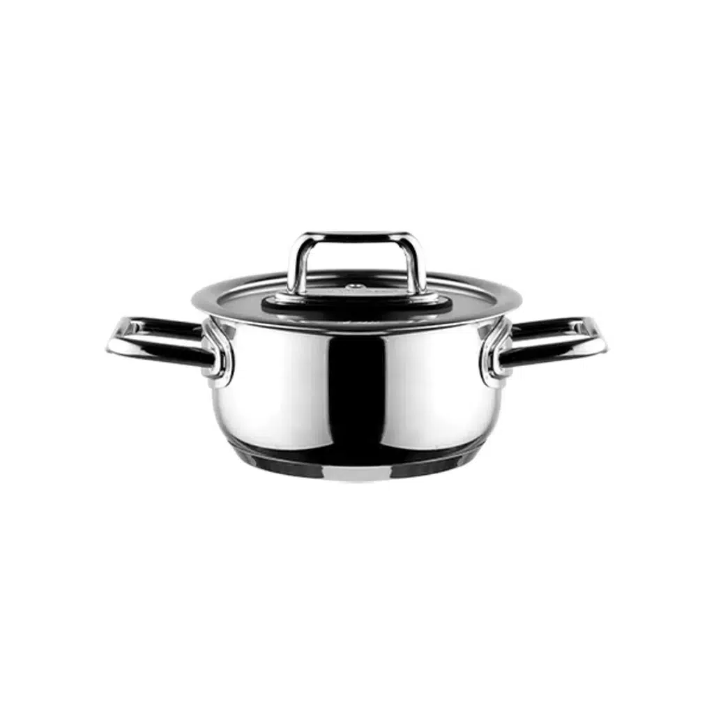 Aryıldız Colombus Metal Kulp Cam Kapak Derin Tencere - 14 Cm