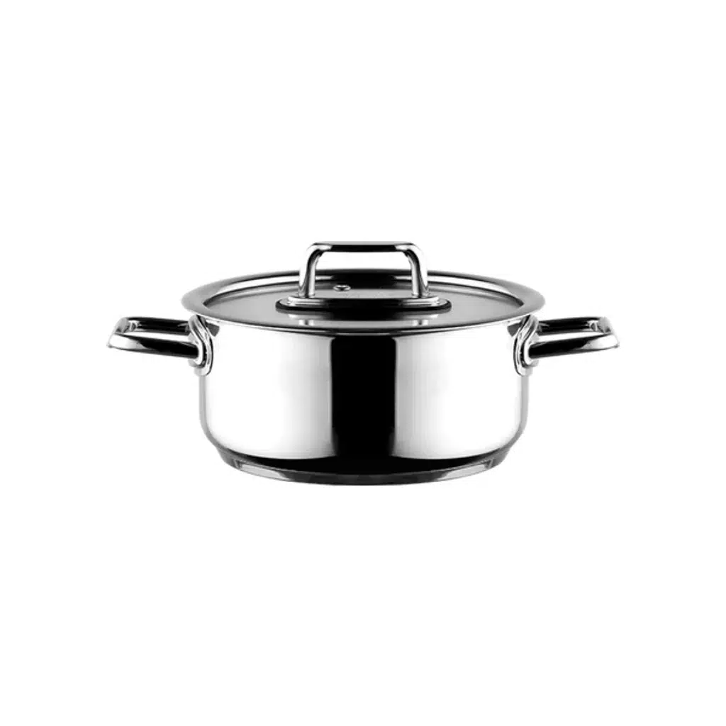 Aryıldız Colombus Metal Kulp Cam Kapak Derin Tencere - 18 Cm