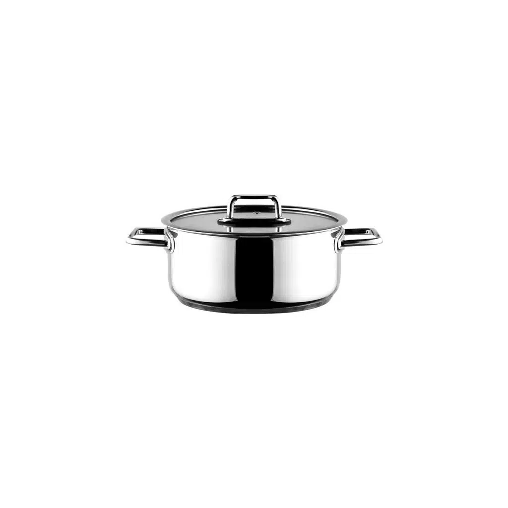 Aryıldız Colombus Metal Kulp Cam Kapak Derin Tencere - 24 Cm