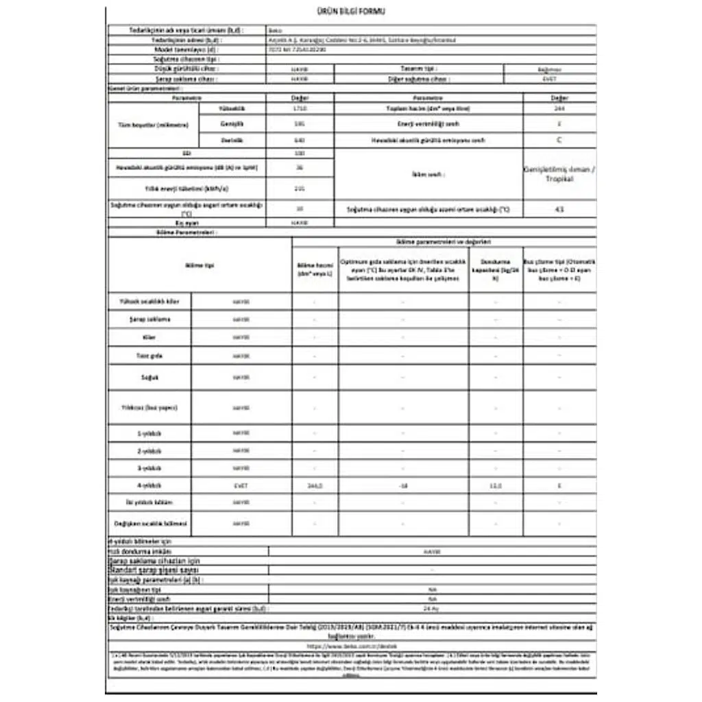 Beko 7072 MI 244 L 7 Çekmeceli Derin Dondurucu Beko 7072 MI 244 L 7 Çekmeceli Derin Dondurucu