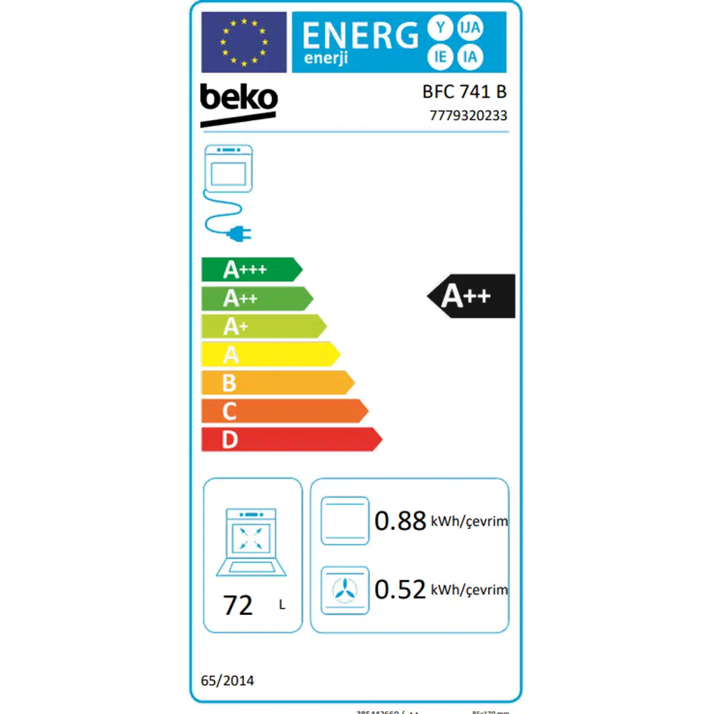 Beko Beyond Serisi BFC 741 B 72 LT Ankastre Fırın Beko Beyond Serisi BFC 741 B 72 LT Ankastre Fırın
