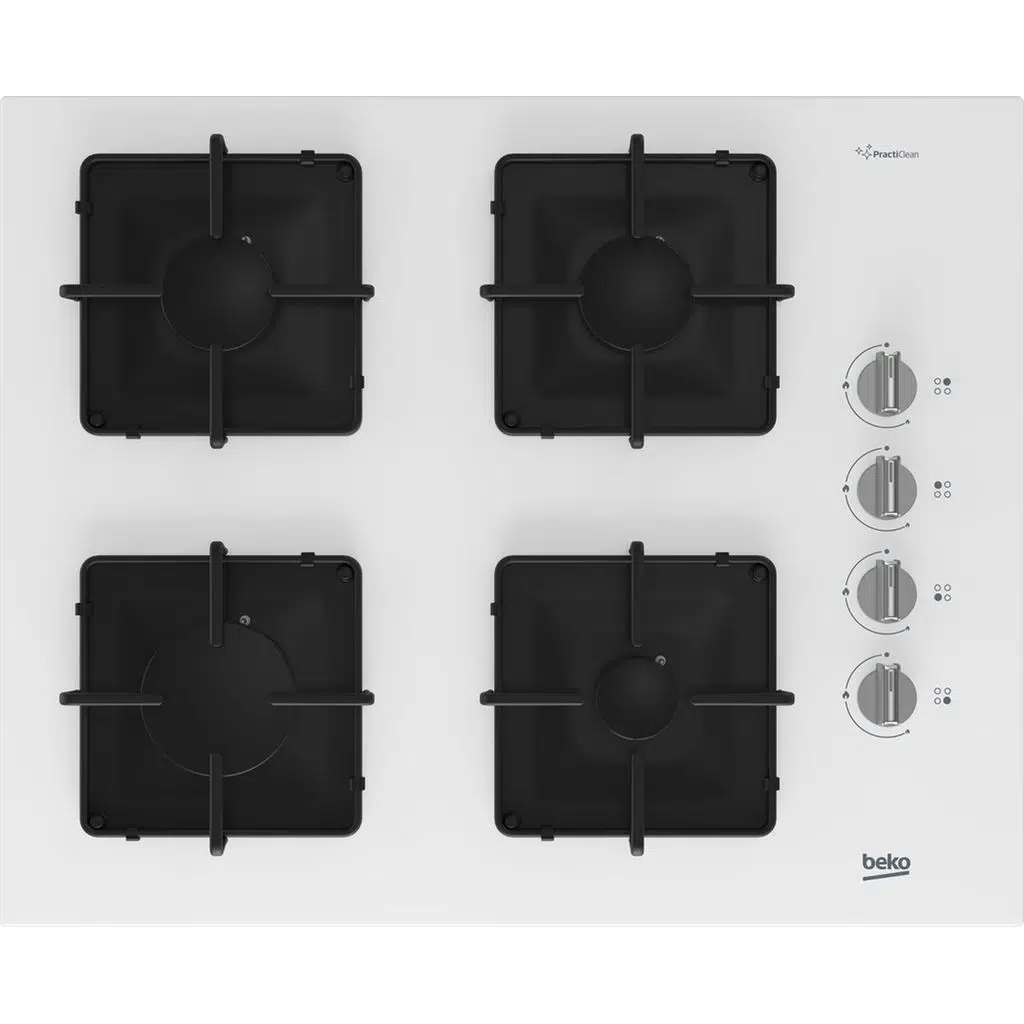 Beko BOCD K 6510 EB Gazlı Cam Tablalı Ankastre Ocak Beyaz