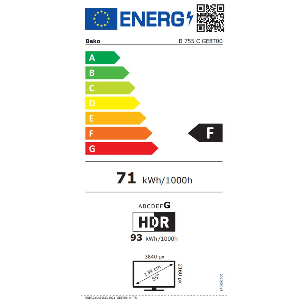 Beko Crystal 7 55” 4K UHD Google TV - B 755 C Smart TV Beko Crystal 7 55” 4K UHD Google TV - B 755 C Smart TV