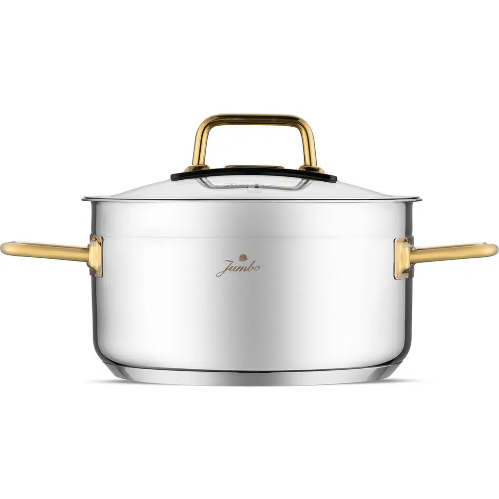 Jumbo Modena 8 Parça Titanyum Gold Tencere Seti Jumbo Modena 8 Parça Titanyum Gold Tencere Seti