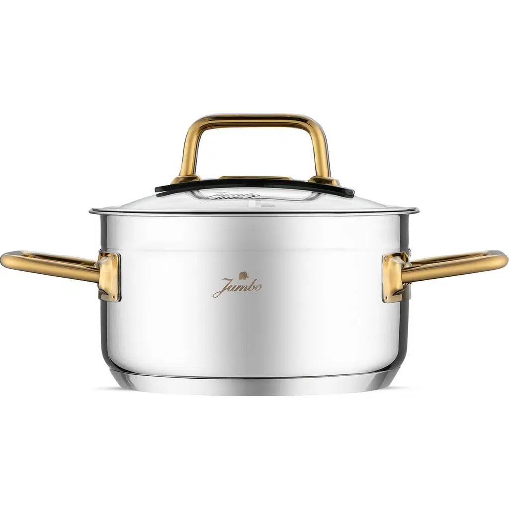 Jumbo Modena 8 Parça Titanyum Gold Tencere Seti Jumbo Modena 8 Parça Titanyum Gold Tencere Seti