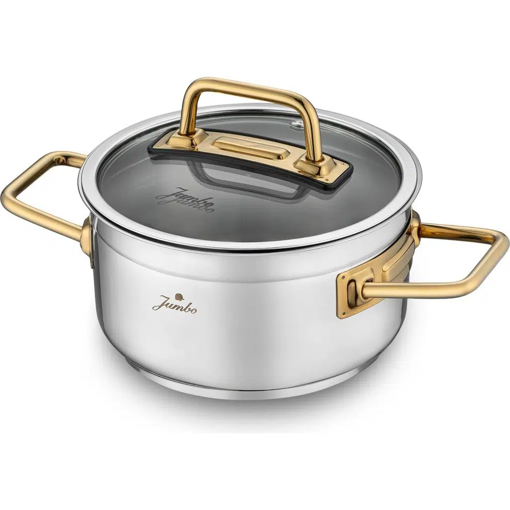 Jumbo Modena 8 Parça Titanyum Gold Tencere Seti Jumbo Modena 8 Parça Titanyum Gold Tencere Seti
