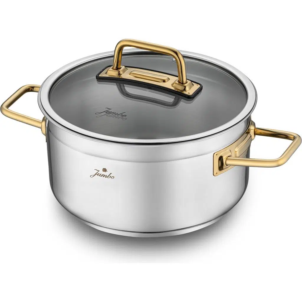 Jumbo Modena 8 Parça Titanyum Gold Tencere Seti Jumbo Modena 8 Parça Titanyum Gold Tencere Seti