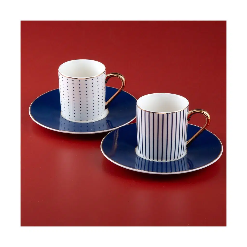 Jumbo Navy 2 Kişilik Kahve Fincan Takımı 90 ml Jumbo Navy 2 Kişilik Kahve Fincan Takımı 90 ml
