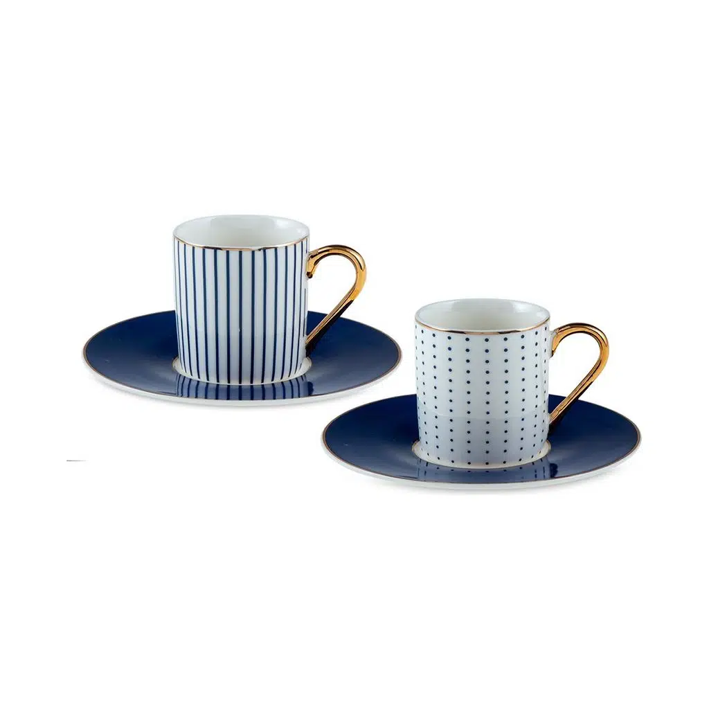 Jumbo Navy 2 Kişilik Kahve Fincan Takımı 90 ml Jumbo Navy 2 Kişilik Kahve Fincan Takımı 90 ml