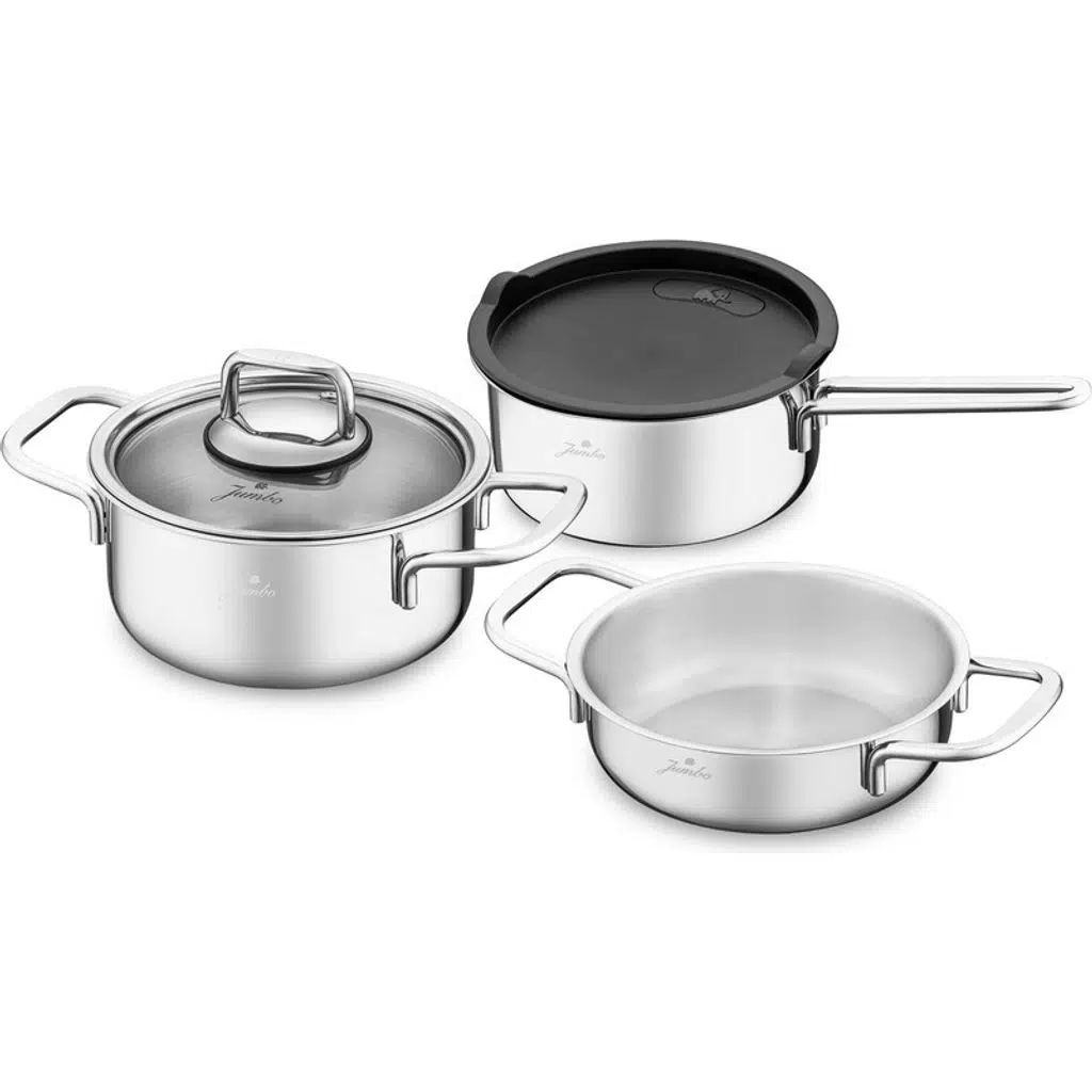 Jumbo New Lyon 5 Parça Çelik Midi Tencere Set Jumbo New Lyon 5 Parça Çelik Midi Tencere Set