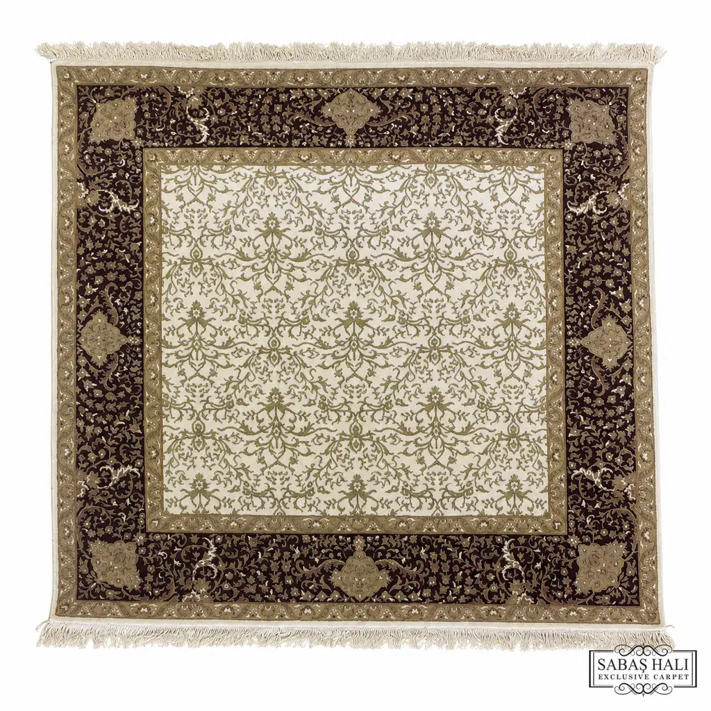Sabaş Halı Exclusive Carpet – 062198 HÜRREM 152 x 154 cm (Uşak - Yün İpek Dokuma Halısı)
