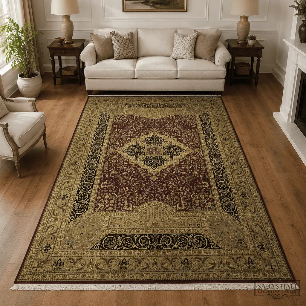 Sabaş Halı Exclusive Carpet – 062318 HAYYAM 193 x 301 cm (Uşak - Yün İpek Dokuma Halısı) Sabaş Halı Exclusive Carpet – 062318 HAYYAM 193 x 301 cm (Uşak - Yün İpek Dokuma Halısı)