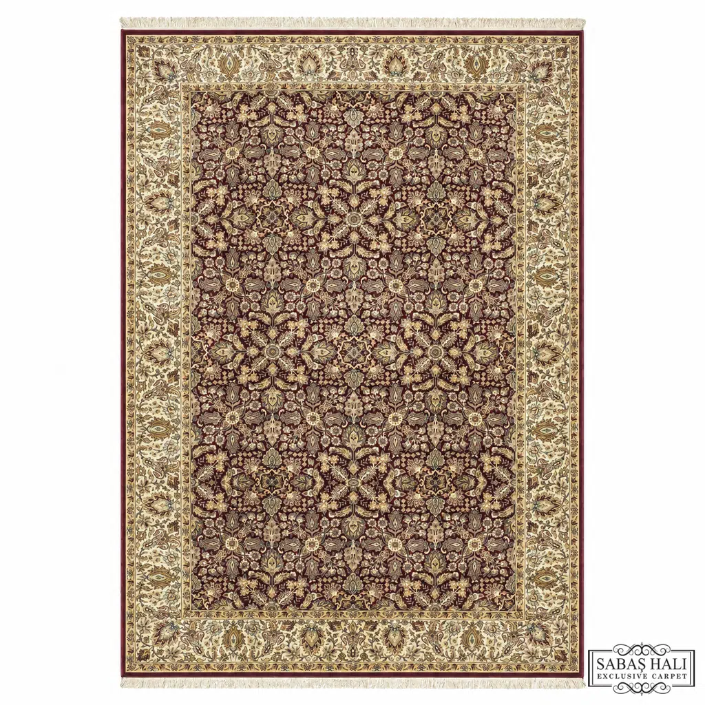 Sabaş Halı Exclusive Carpet – 16 x 16 SARUJ 183 x 276 MODEL 16 x 16 cm KIRMIZI/BEJ (İran - Yün Dokuma Halısı)