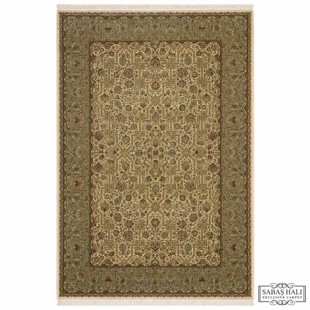 Sabaş Halı Exclusive Carpet – 20 x 20 SARUJ 185 x 266 MODEL 20 x 20 cm BEJ/BEJ (İran - Yün Dokuma Halısı)