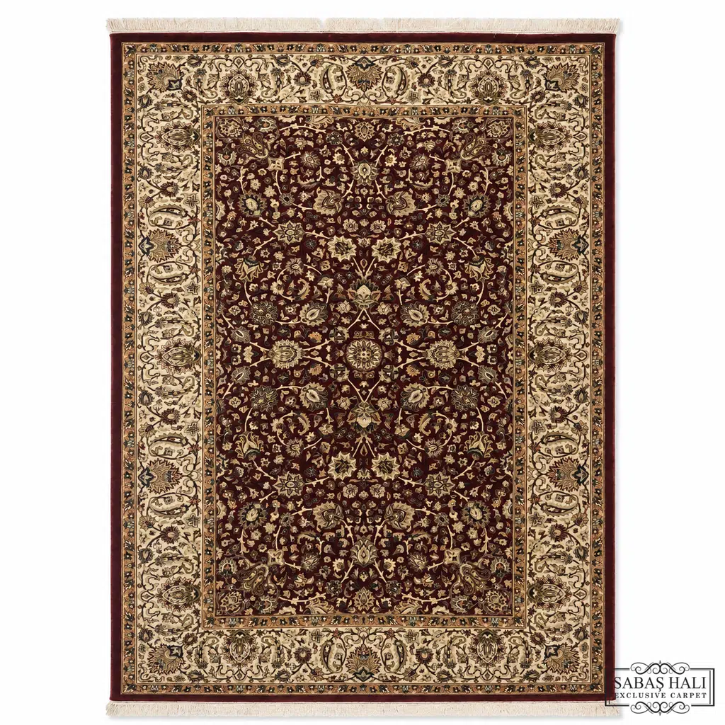 Sabaş Halı Exclusive Carpet – 20 x 20 SARUŞ 20 x 20 KIRMIZI-BEJ 122 x 185 cm (İran - Yün Dokuma Halısı)