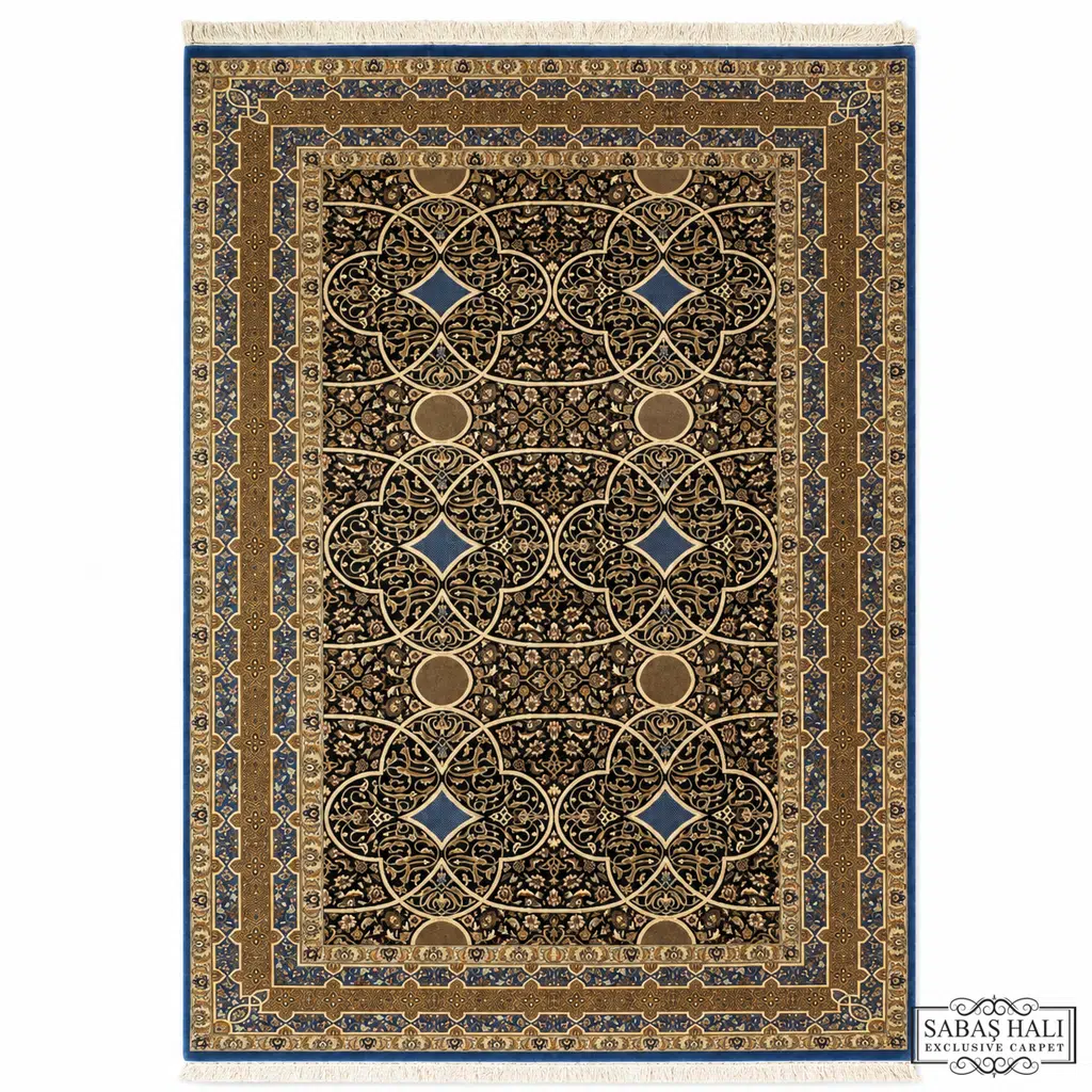 Sabaş Halı Exclusive Carpet – 20 x 20 SARUŞ 20 x 20 TURKUAZ 139 x 200 cm (İran - Yün Dokuma Halısı)