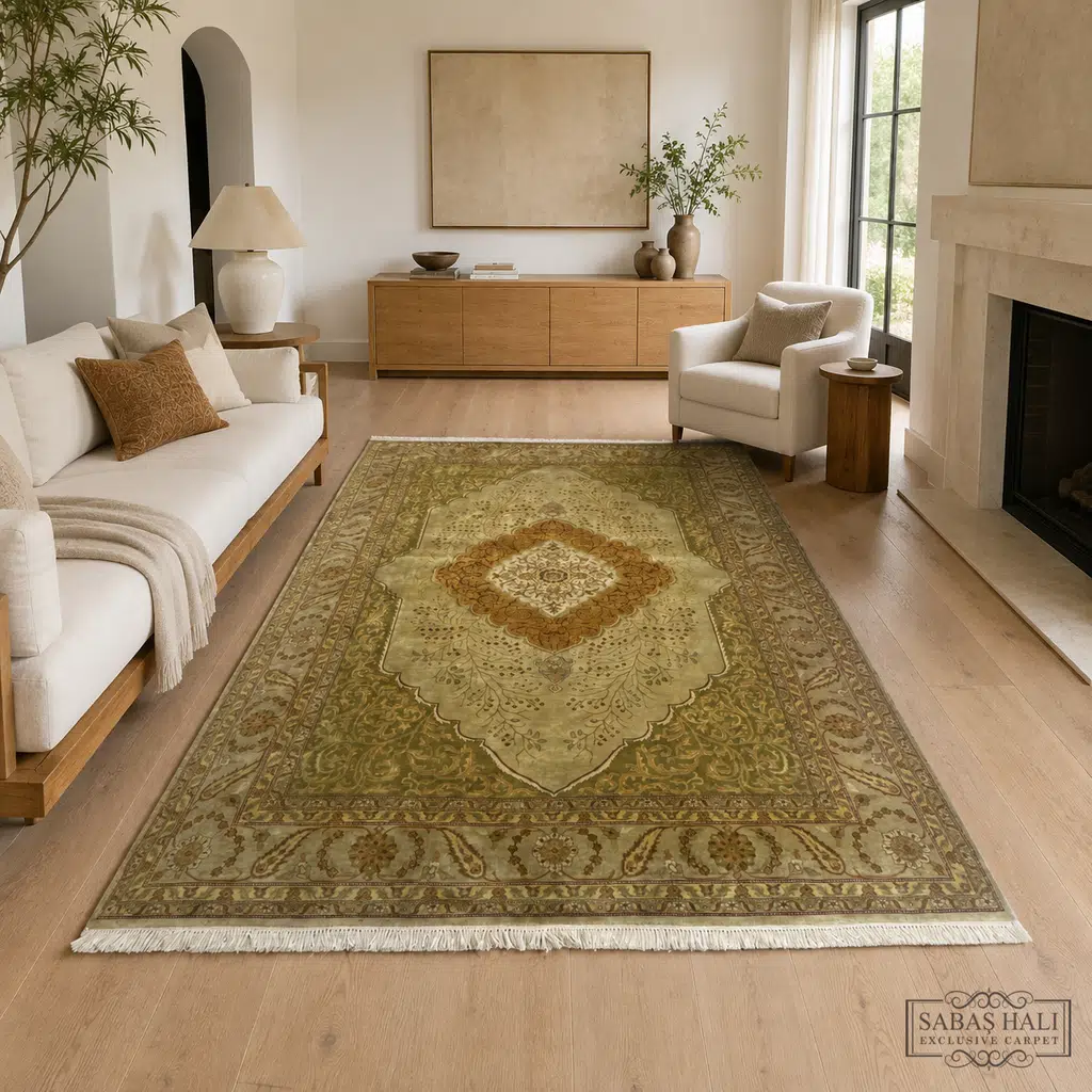 Sabaş Halı Exclusive Carpet – 22208 ŞİRAZE 595 BEJ 202 x 280 cm (Uşak - Yün İpek Dokuma Halısı) Sabaş Halı Exclusive Carpet – 22208 ŞİRAZE 595 BEJ 202 x 280 cm (Uşak - Yün İpek Dokuma Halısı)