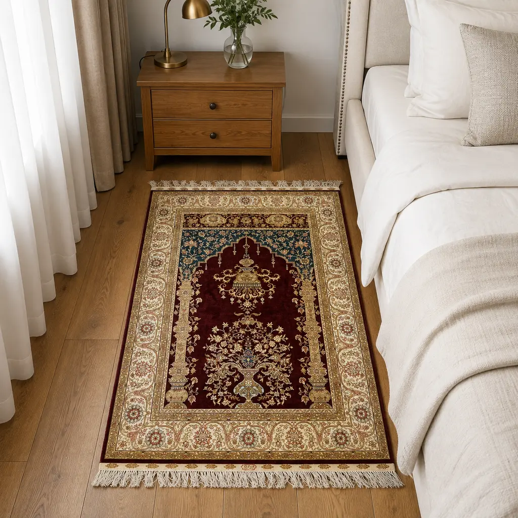 Sabaş Halı Exclusive Carpet – 230 LİNE CEZAEVİ 087 x 121 cm (İpek - %100 İpek Dokuma Halısı) Sabaş Halı Exclusive Carpet – 230 LİNE CEZAEVİ 087 x 121 cm (İpek - %100 İpek Dokuma Halısı)