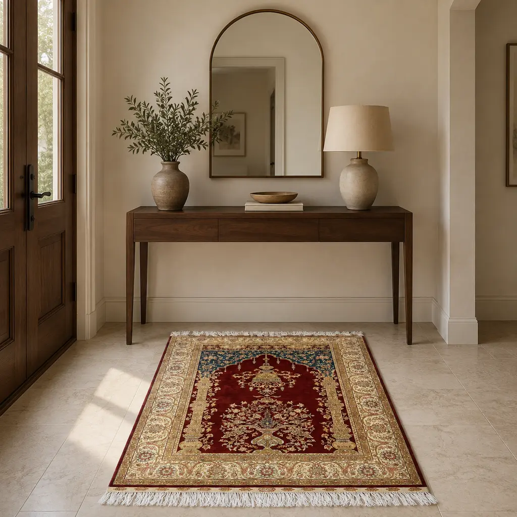 Sabaş Halı Exclusive Carpet – 230 LİNE CEZAEVİ 087 x 121 cm (İpek - %100 İpek Dokuma Halısı) Sabaş Halı Exclusive Carpet – 230 LİNE CEZAEVİ 087 x 121 cm (İpek - %100 İpek Dokuma Halısı)