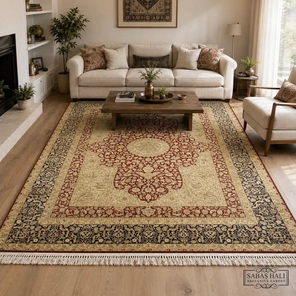 Sabaş Halı Exclusive Carpet – ANTİK İPEKLİ UŞAK 198 x 293 cm (Uşak - Yün İpek Dokuma Halısı) Sabaş Halı Exclusive Carpet – ANTİK İPEKLİ UŞAK 198 x 293 cm (Uşak - Yün İpek Dokuma Halısı)