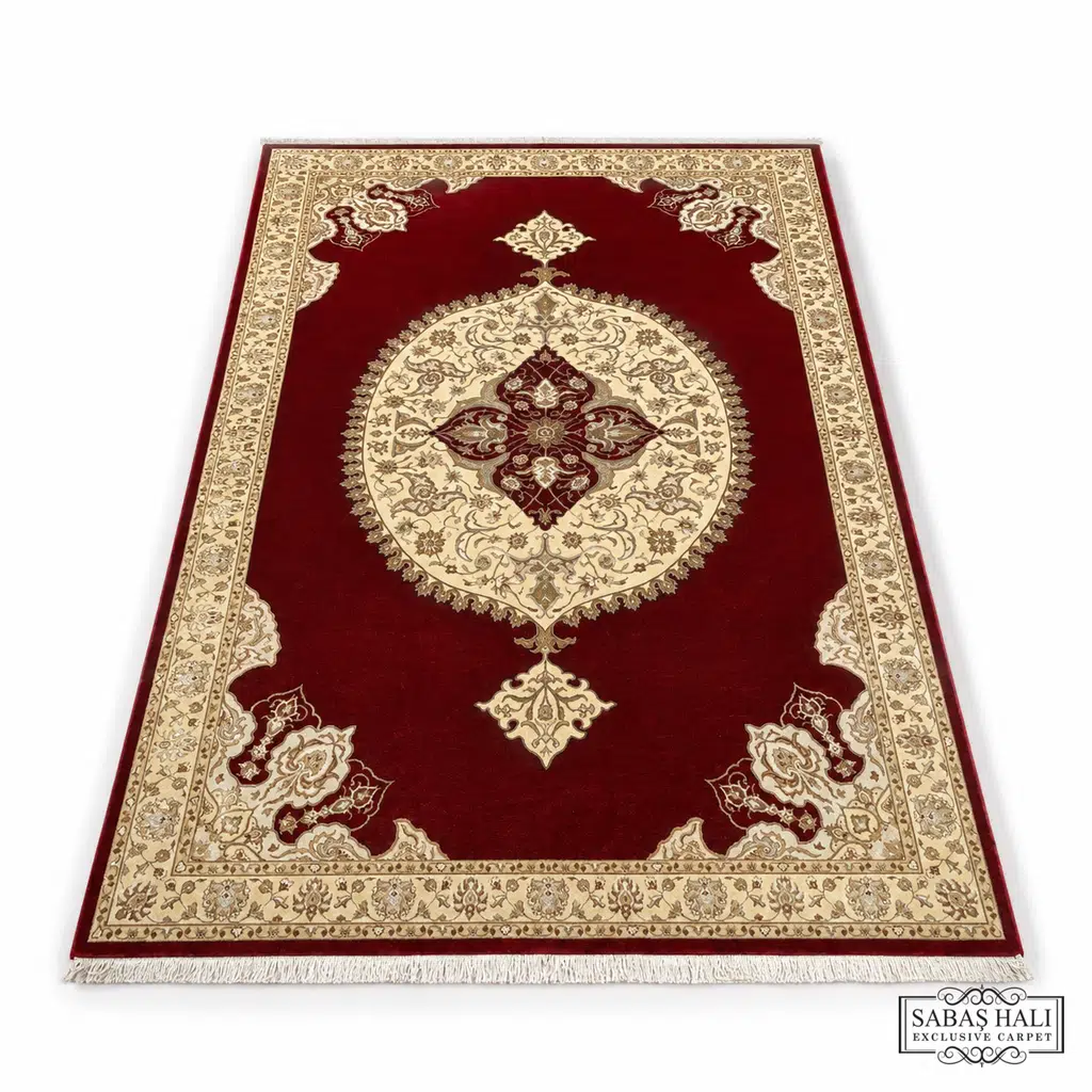 Sabaş Halı Exclusive Carpet – ANTİK UŞAK İPEKLİ HALI 205 x 306 cm (Uşak - Yün İpek Dokuma Halısı)