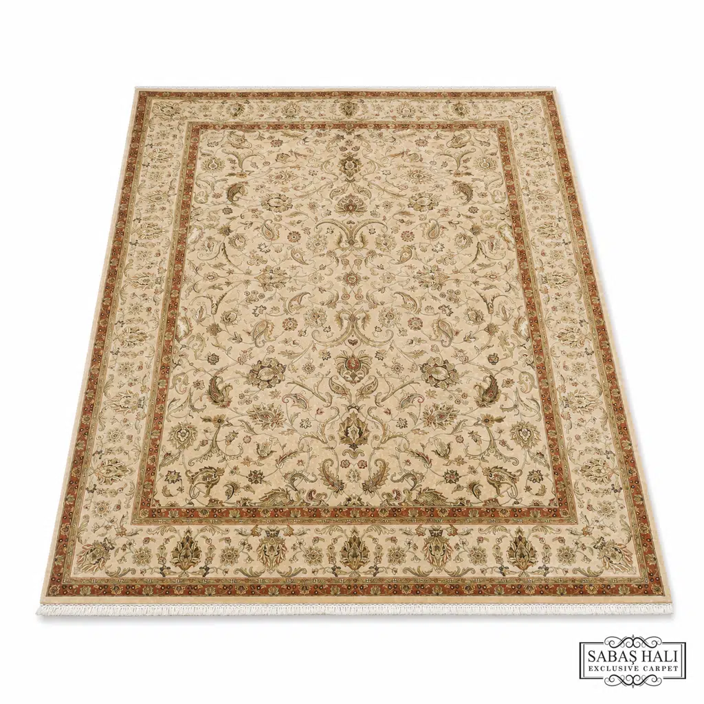 Sabaş Halı Exclusive Carpet – ANTİK UŞAK İPEKLİ HALI 246 x 305 cm (Uşak - Yün İpek Dokuma Halısı)