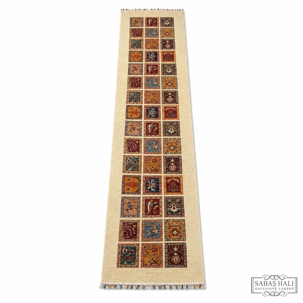 Sabaş Halı Exclusive Carpet – BAHTİYARİ 102 x 402 cm (Uşak - Yün Dokuma Halısı)