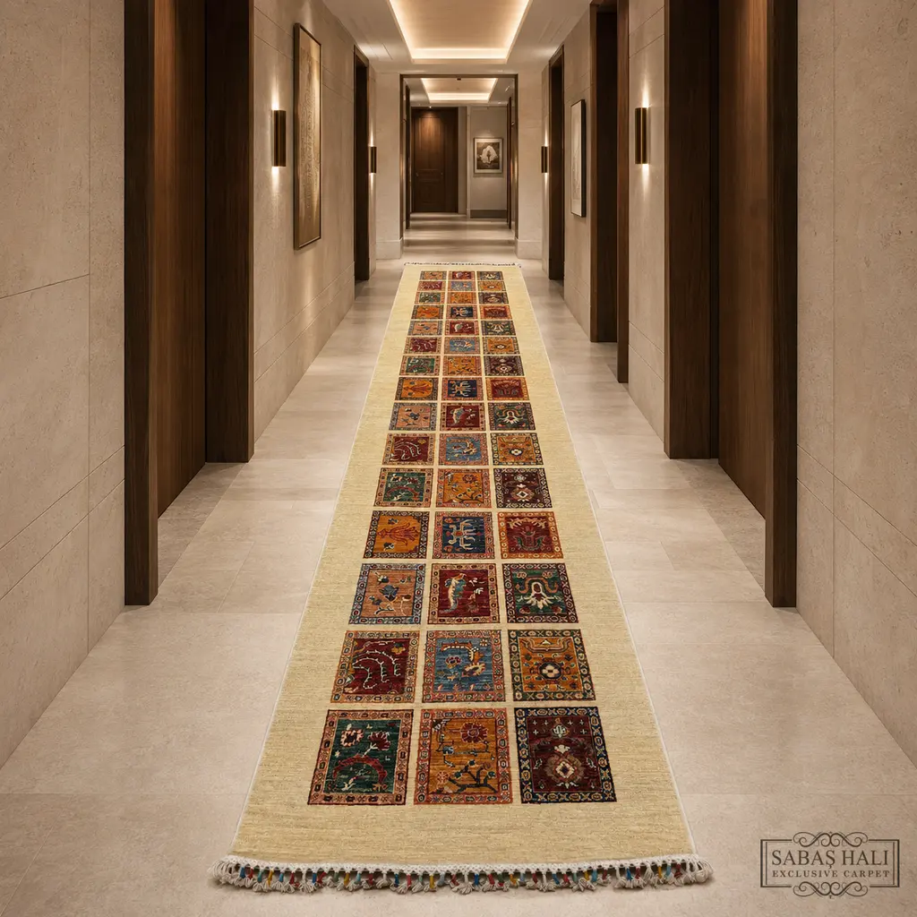 Sabaş Halı Exclusive Carpet – BAHTİYARİ 102 x 402 cm (Uşak - Yün Dokuma Halısı) Sabaş Halı Exclusive Carpet – BAHTİYARİ 102 x 402 cm (Uşak - Yün Dokuma Halısı)