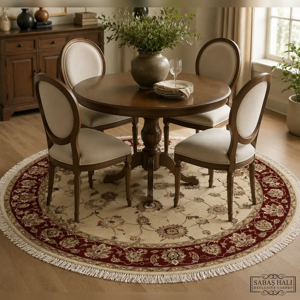 Sabaş Halı Exclusive Carpet – İPEK PALAS KLASİK İPEK PALAS BEJ-KIRMIZI 153 x 153 cm (Uşak - Yün İpek Dokuma Halısı) Sabaş Halı Exclusive Carpet – İPEK PALAS KLASİK İPEK PALAS BEJ-KIRMIZI 153 x 153 cm (Uşak - Yün İpek Dokuma Halısı)