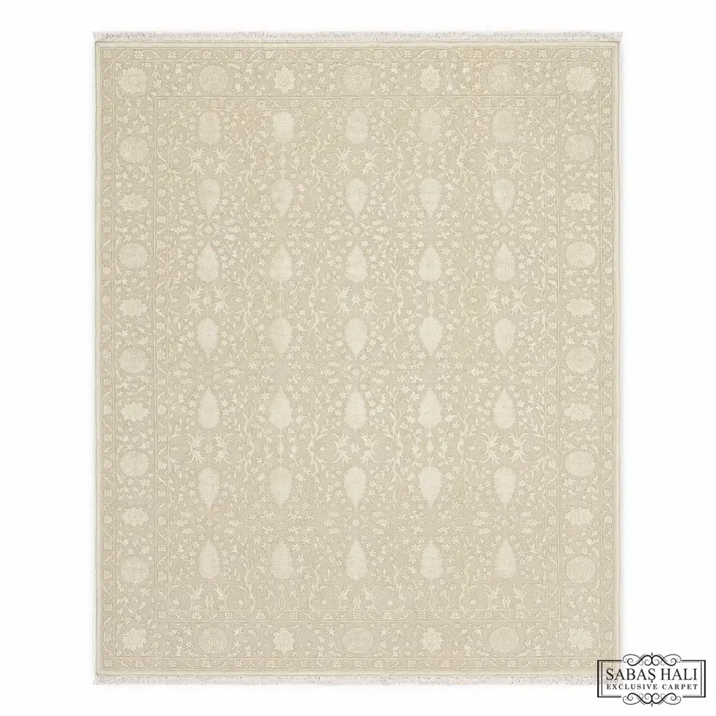 Sabaş Halı Exclusive Carpet – İPEK PALAS.N 164 x 243 cm MODEL İPEK PALAS N. BEJ/BEJ (Uşak - Yün İpek Dokuma Halısı)