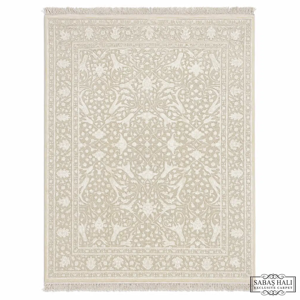 Sabaş Halı Exclusive Carpet – İPEK PALAS N.166 x 236 cm MODEL İPEK PALAS N.BEJ/BEJ (Uşak - Yün İpek Dokuma Halısı)