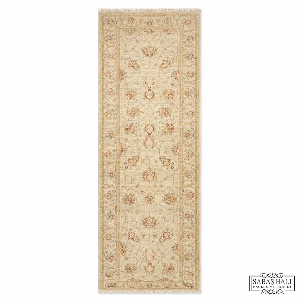 Sabaş Halı Exclusive Carpet – OCEAN UŞAK BEJ 079 x 243 cm (Uşak - Yün Dokuma Halısı)