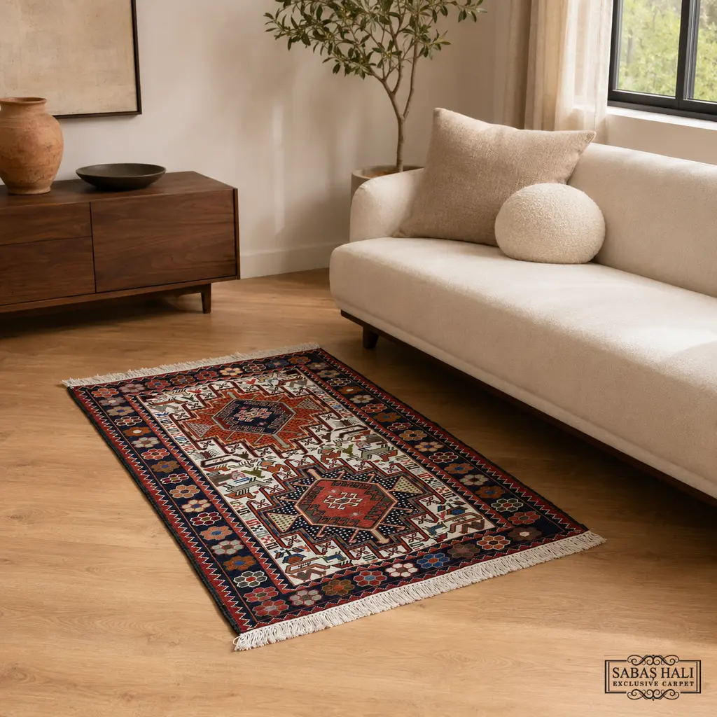 Sabaş Halı Exclusive Carpet – ŞAHSEVEN 072 x 103 cm (Kilim - Yün Dokuma Halısı) Sabaş Halı Exclusive Carpet – ŞAHSEVEN 072 x 103 cm (Kilim - Yün Dokuma Halısı)