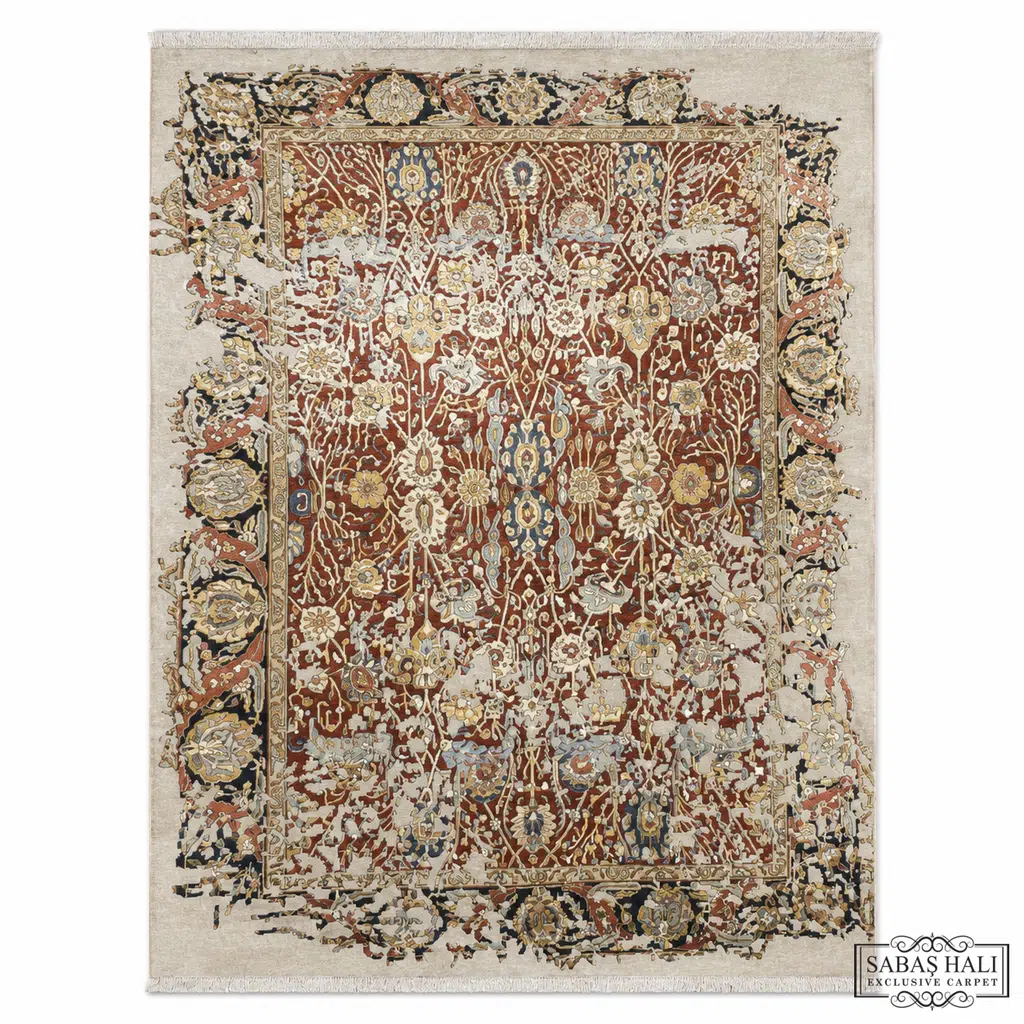 Sabaş Halı Exclusive Carpet – SOPHİSTİCATE BİG/RED 200 x 297 cm (Nepal - Yün Dokuma Halısı)