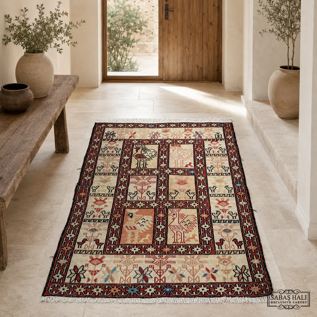 Sabaş Halı Exclusive Carpet – SUMAK 074 x 103 cm (Kilim - Yün Dokuma Halısı) Sabaş Halı Exclusive Carpet – SUMAK 074 x 103 cm (Kilim - Yün Dokuma Halısı)