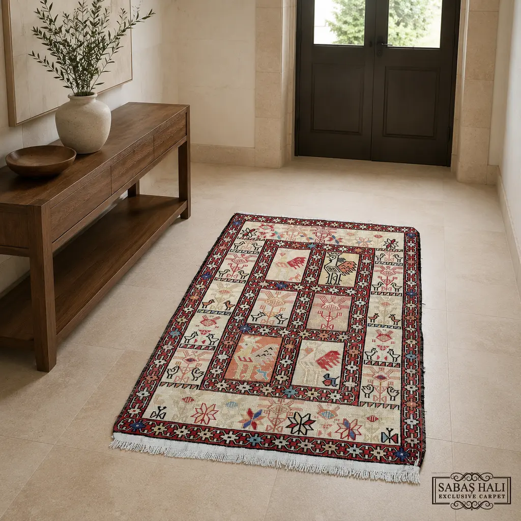 Sabaş Halı Exclusive Carpet – SUMAK 075 x 106 cm (Kilim - Yün Dokuma Halısı) Sabaş Halı Exclusive Carpet – SUMAK 075 x 106 cm (Kilim - Yün Dokuma Halısı)