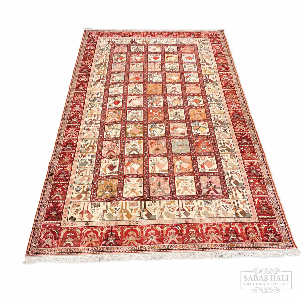 Sabaş Halı Exclusive Carpet – SUMAK 201 x 296 cm (Kilim - Yün İpek Dokuma Halısı)