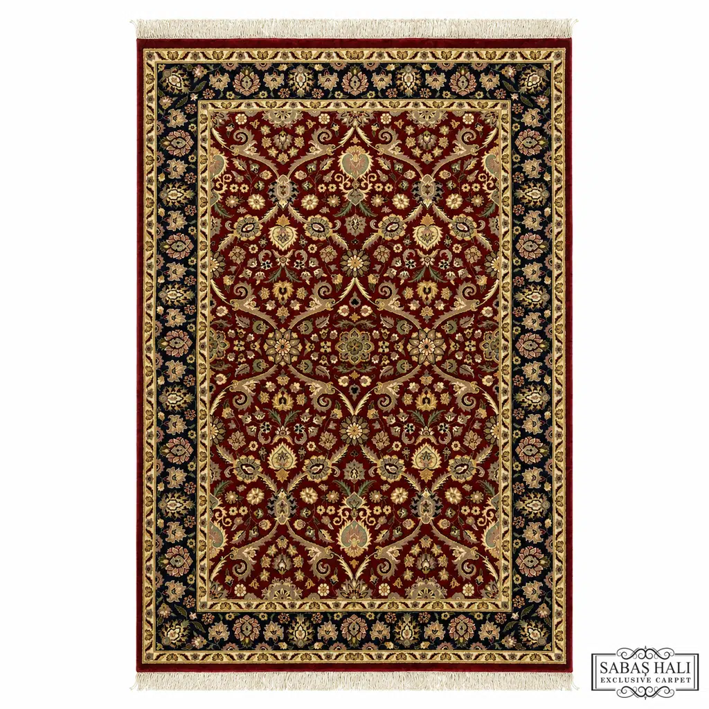 Sabaş Halı Exclusive Carpet – TEBRİZ TEBRİZ KIRMIZI - LACİVERT 124 x 186 cm (İran - Yün Dokuma Halısı)